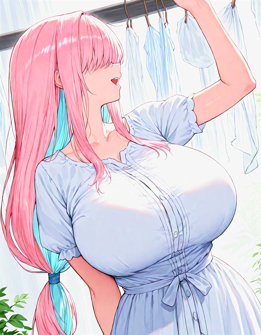 白がはためく音
