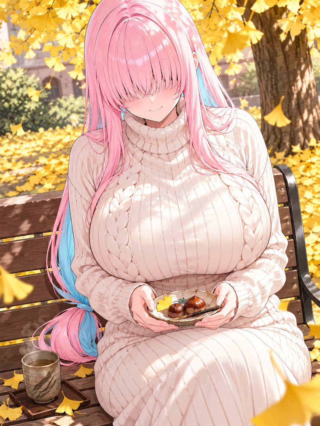 座っている側